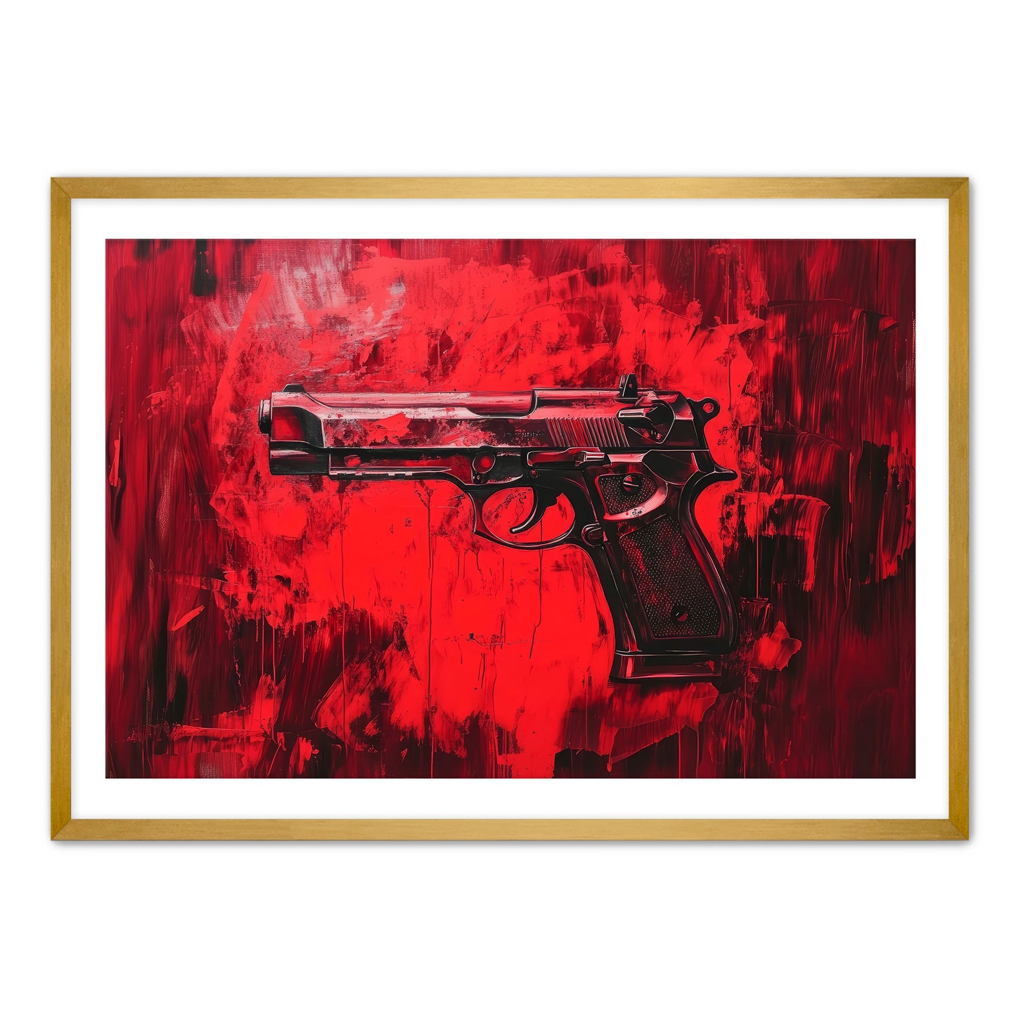 Red Pistol Wall Art