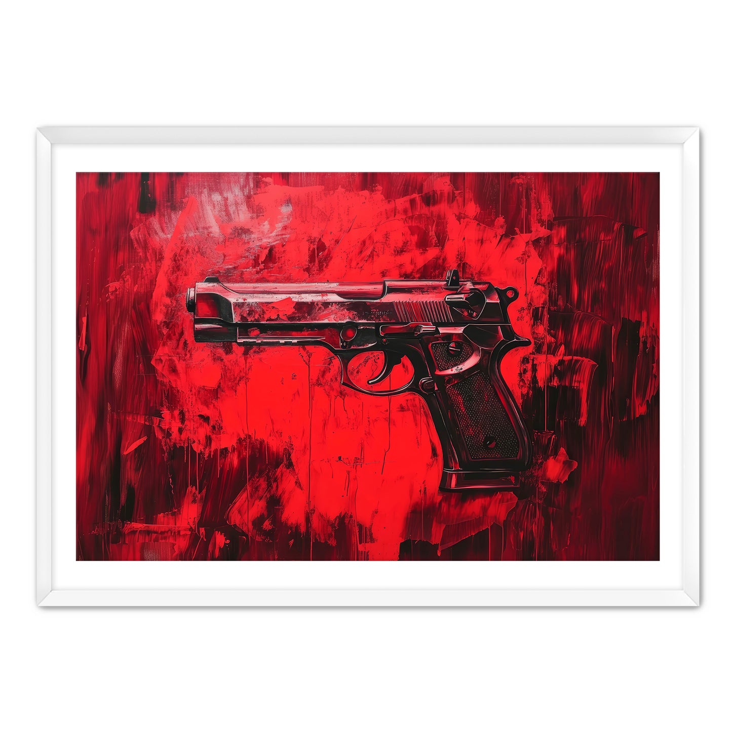 Red Pistol Wall Art