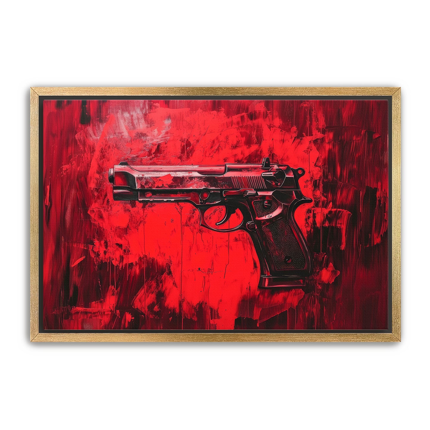Red Pistol Wall Art