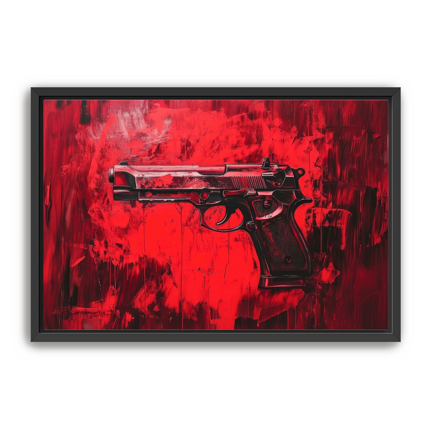 Red Pistol Wall Art