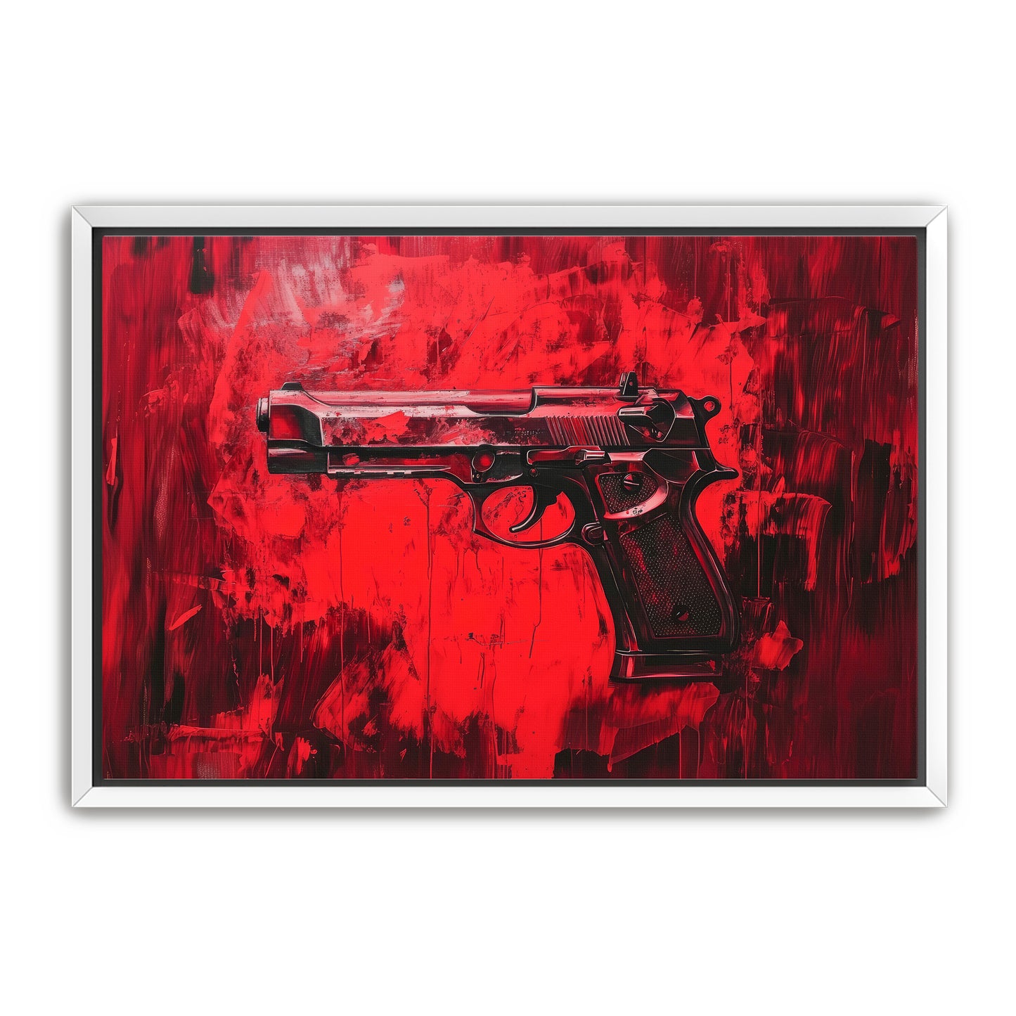 Red Pistol Wall Art