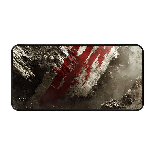 Red Streaked Cliffside Desk Mat