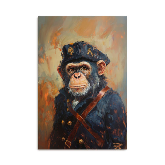 Revolutionary Monkey In Uniform Wall Art