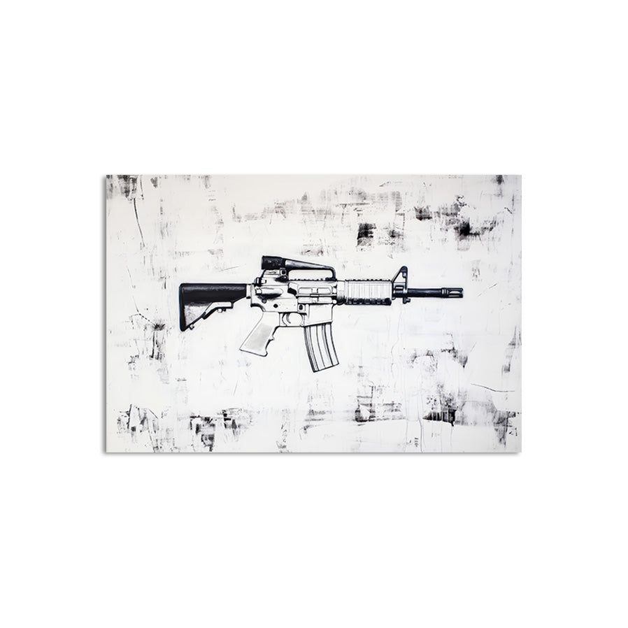 Rifle Sketch Wall Art