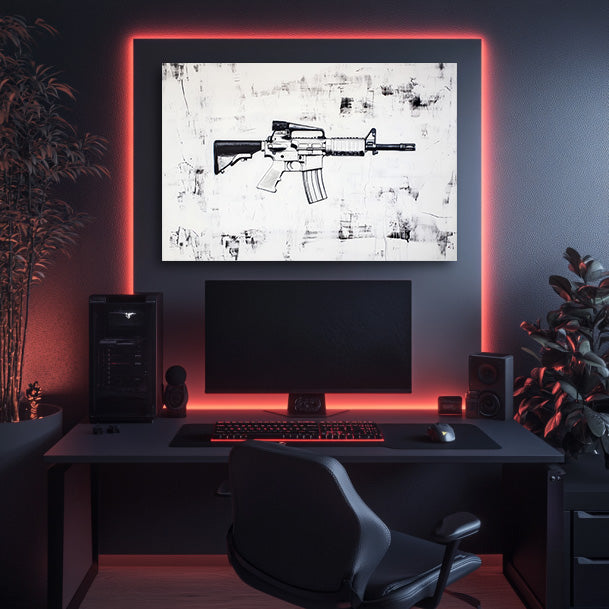 Rifle Sketch Wall Art