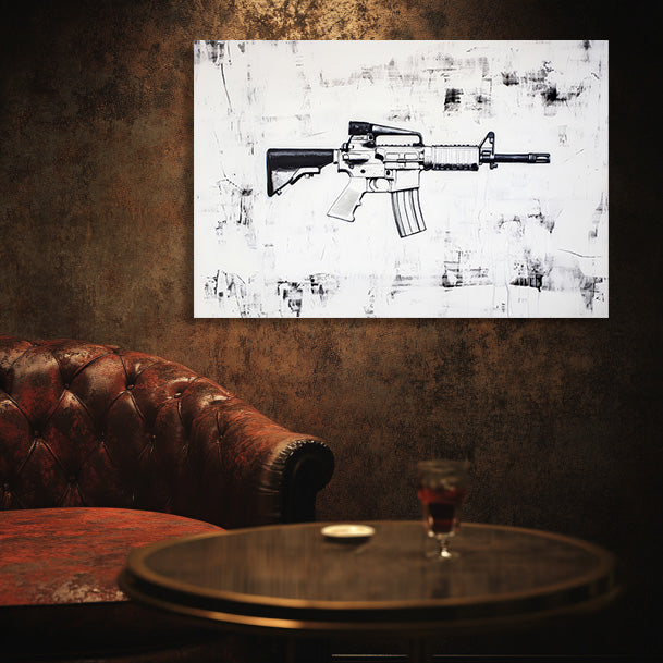 Rifle Sketch Wall Art