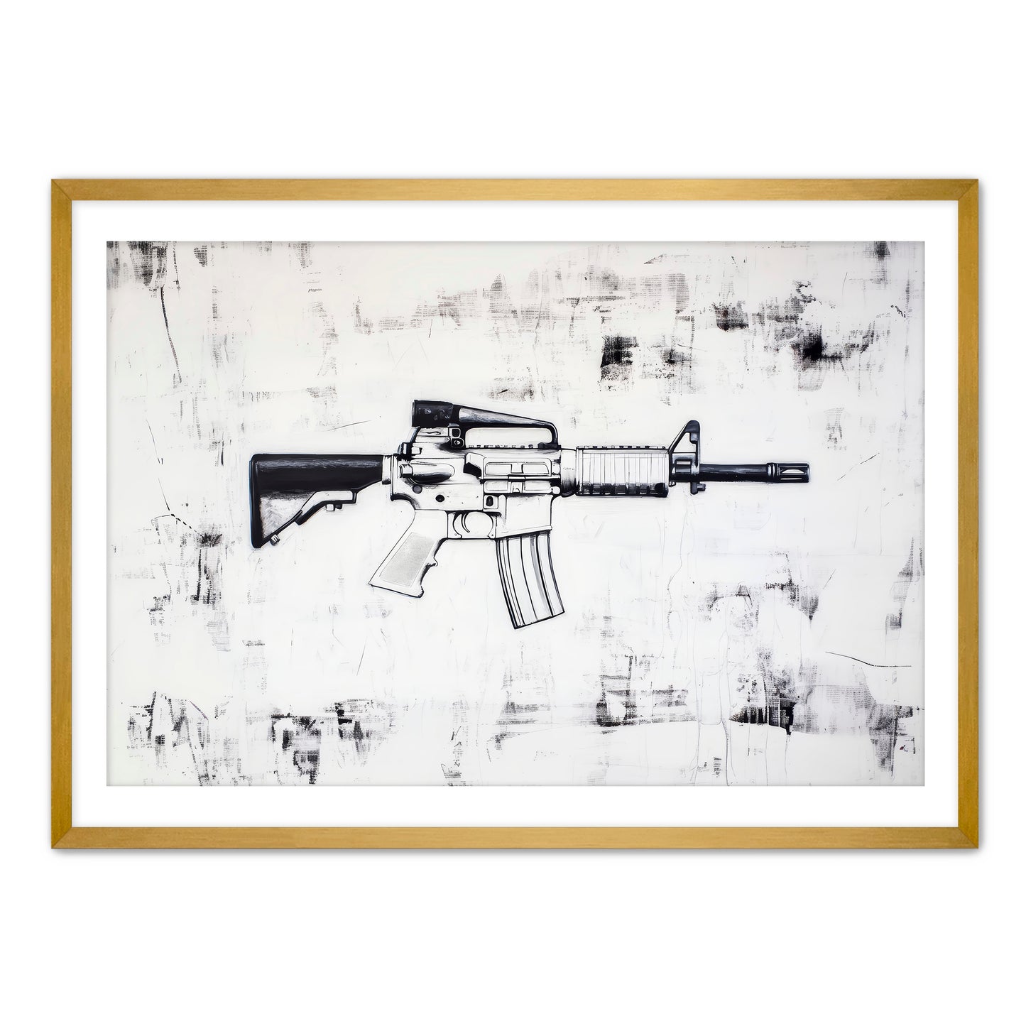 Rifle Sketch Wall Art