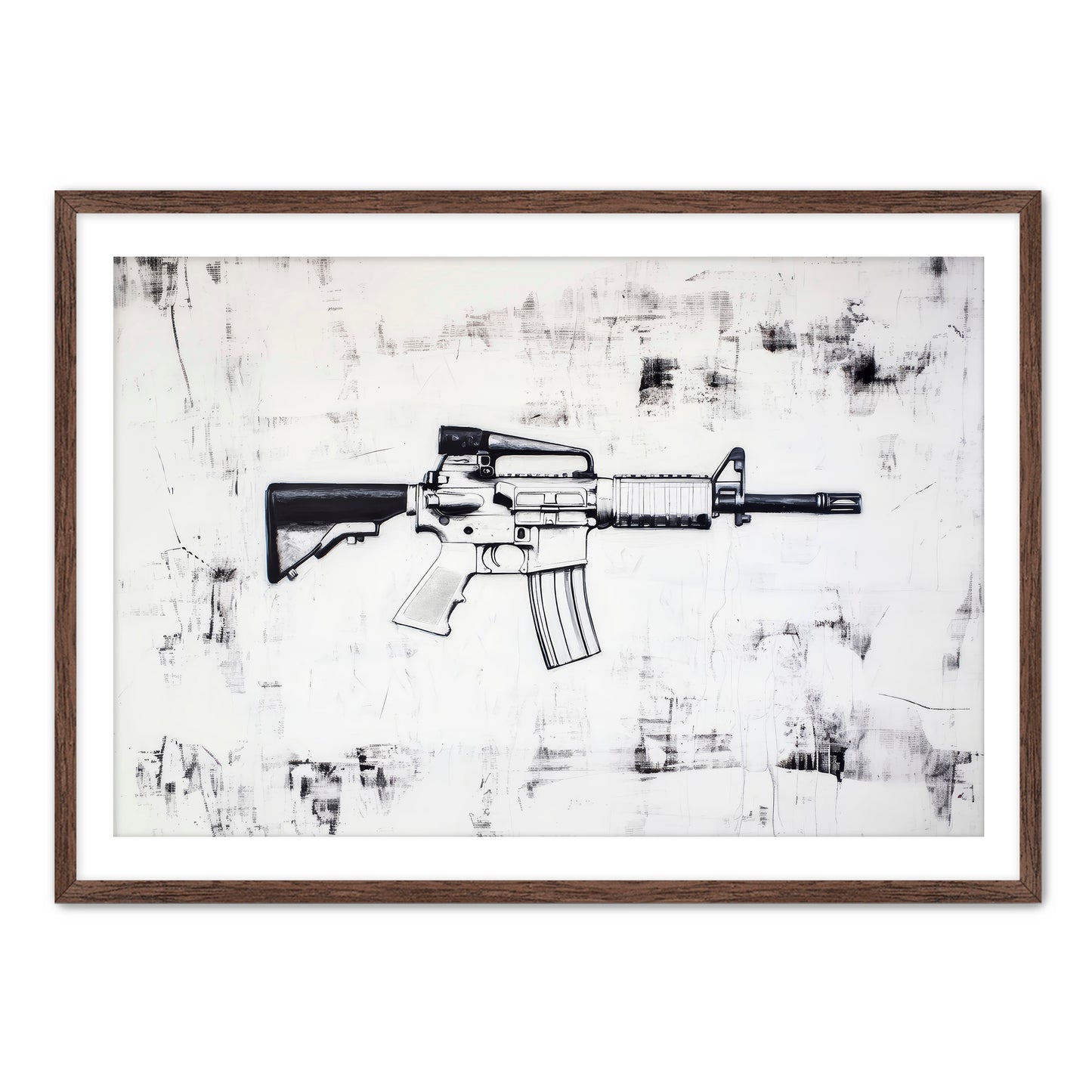 Rifle Sketch Wall Art