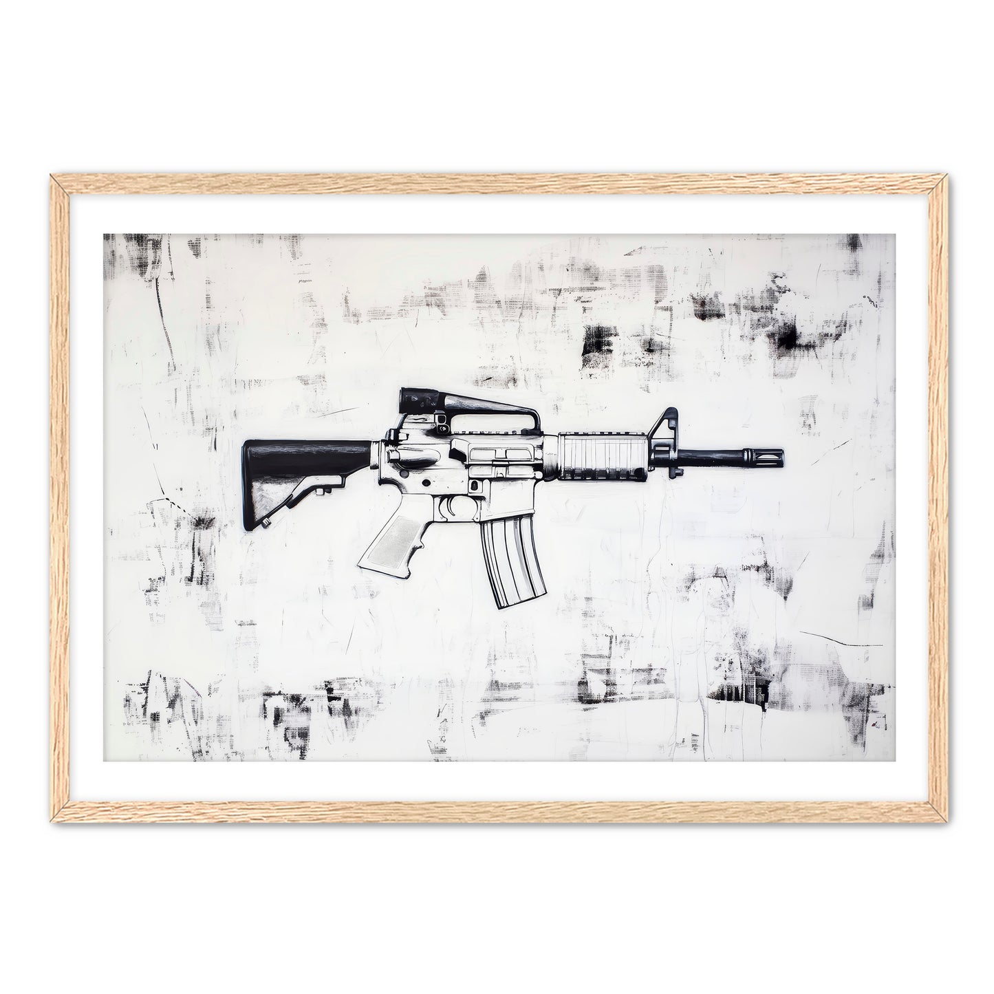 Rifle Sketch Wall Art