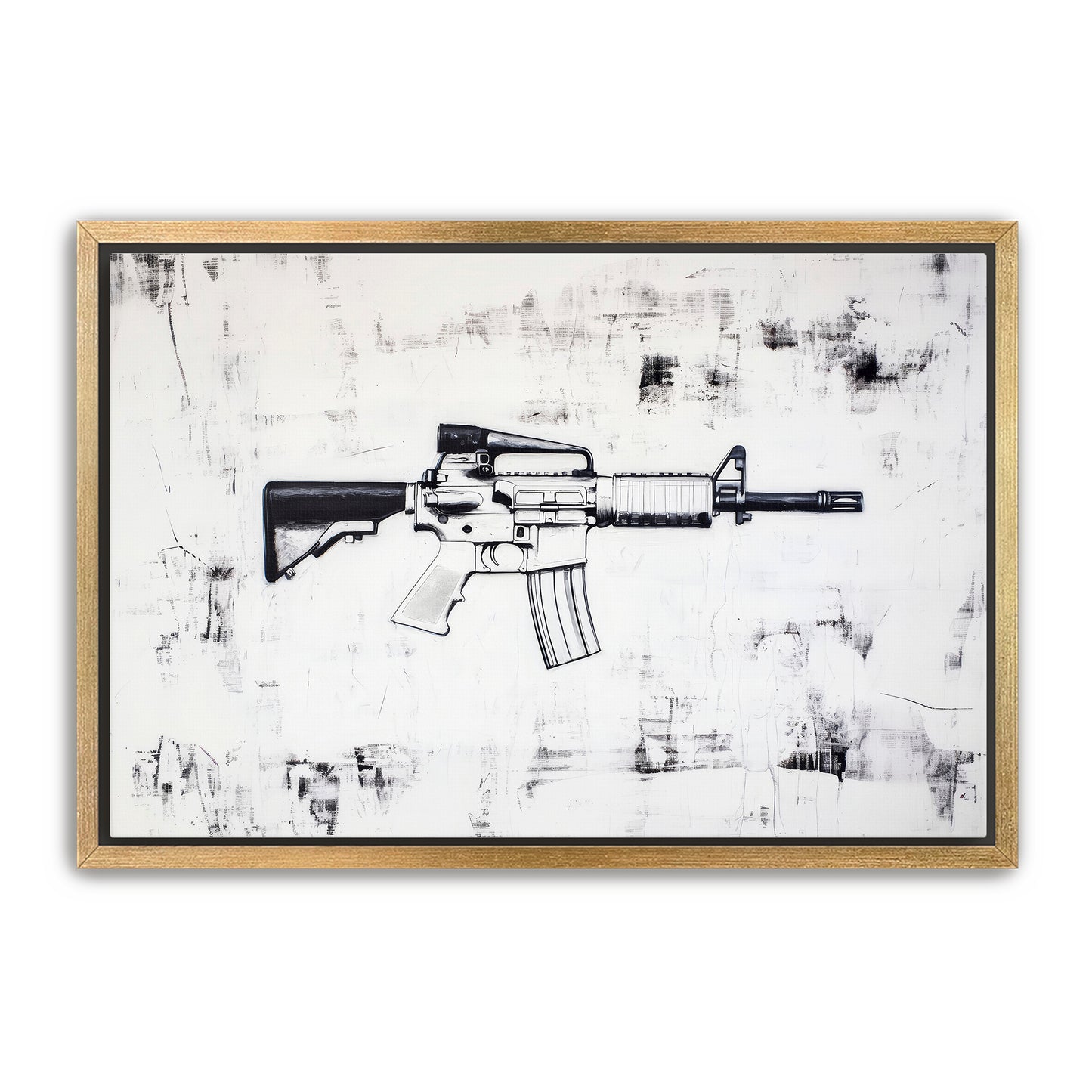 Rifle Sketch Wall Art