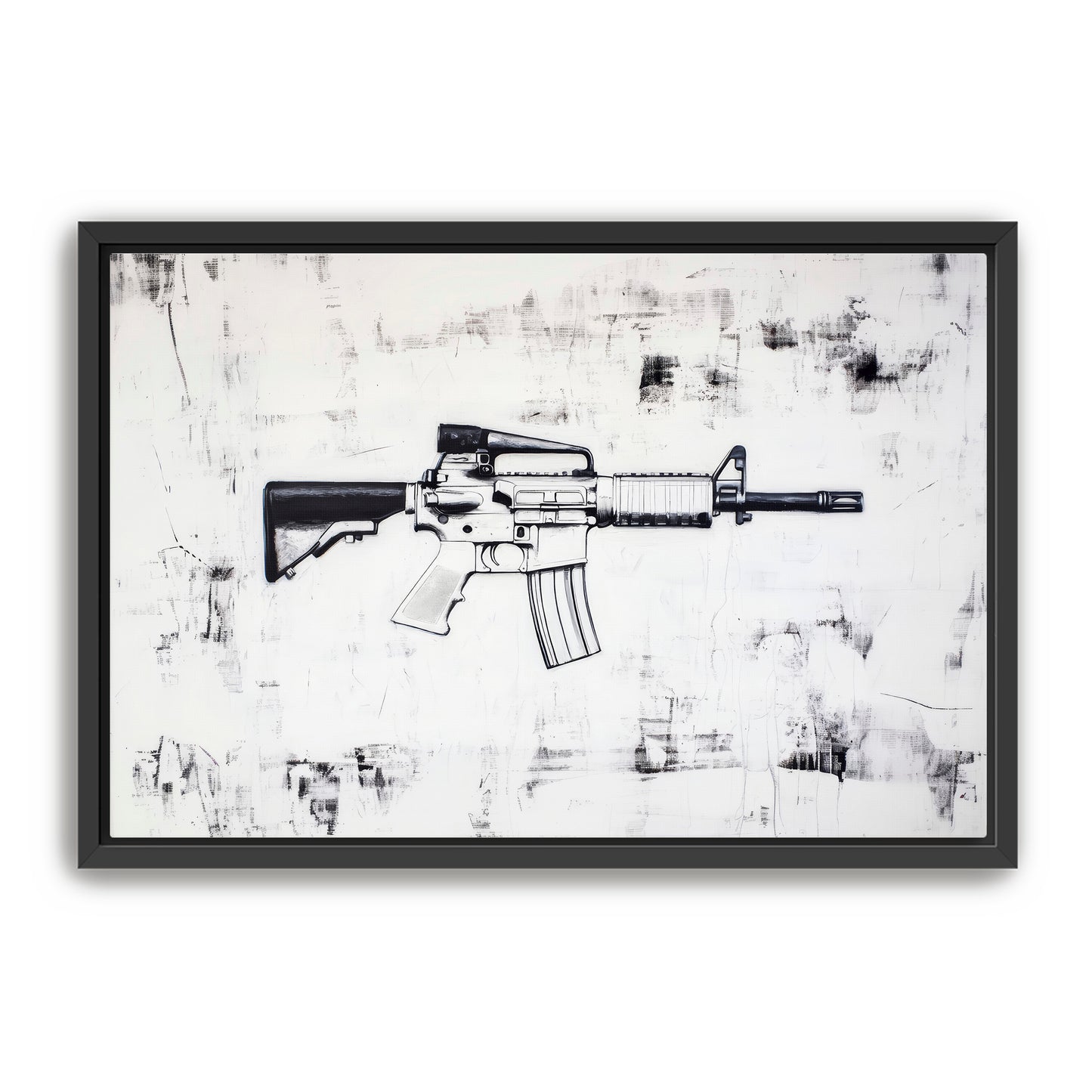 Rifle Sketch Wall Art