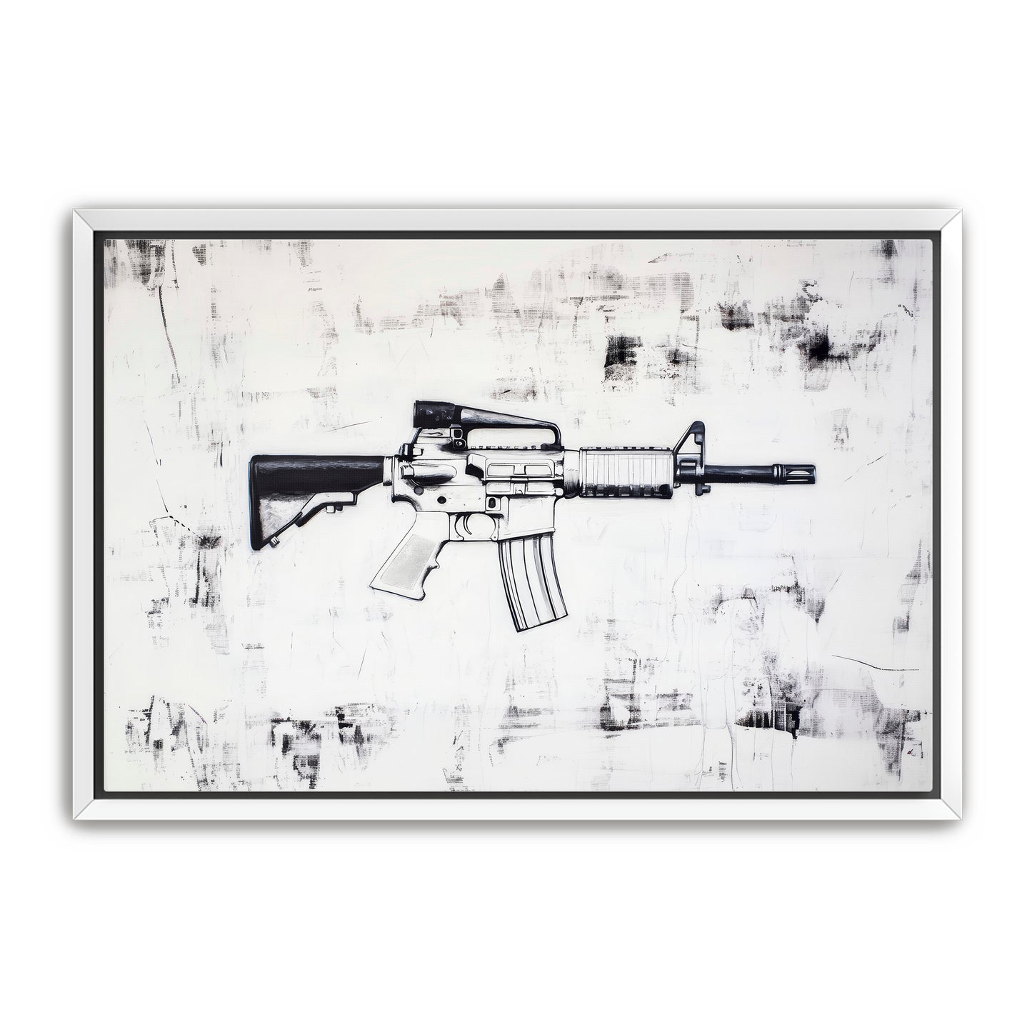 Rifle Sketch Wall Art