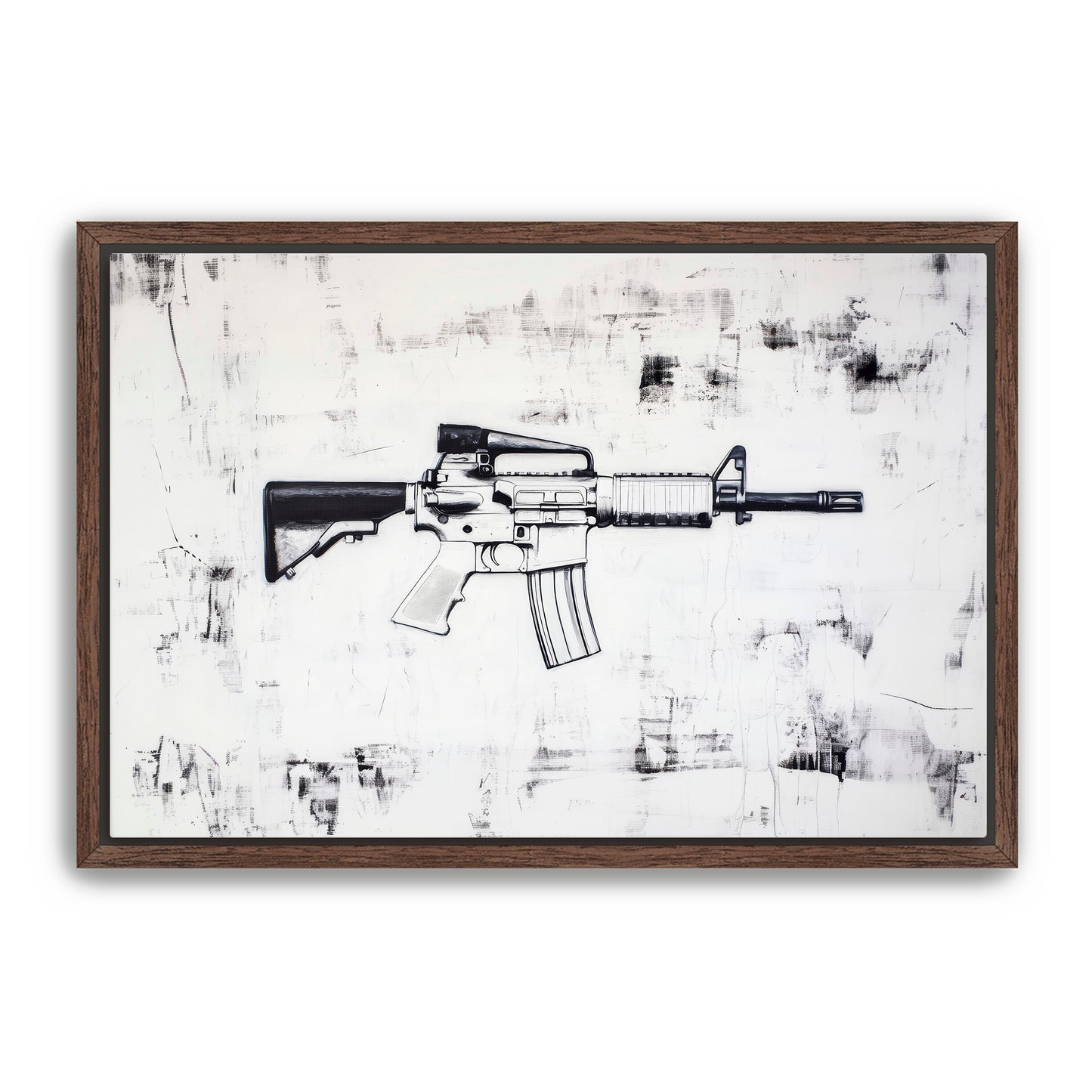 Rifle Sketch Wall Art