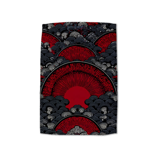 Rising Sun And Waves Hand Towel