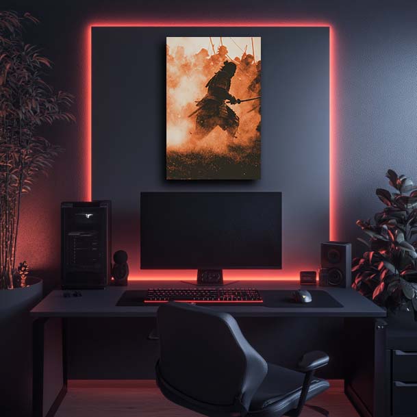 Running Samurai Wall Art