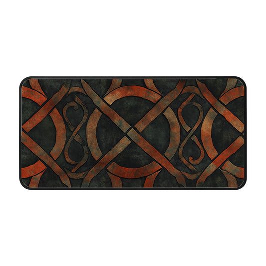 Rustic Geometric Patterns Desk Mat