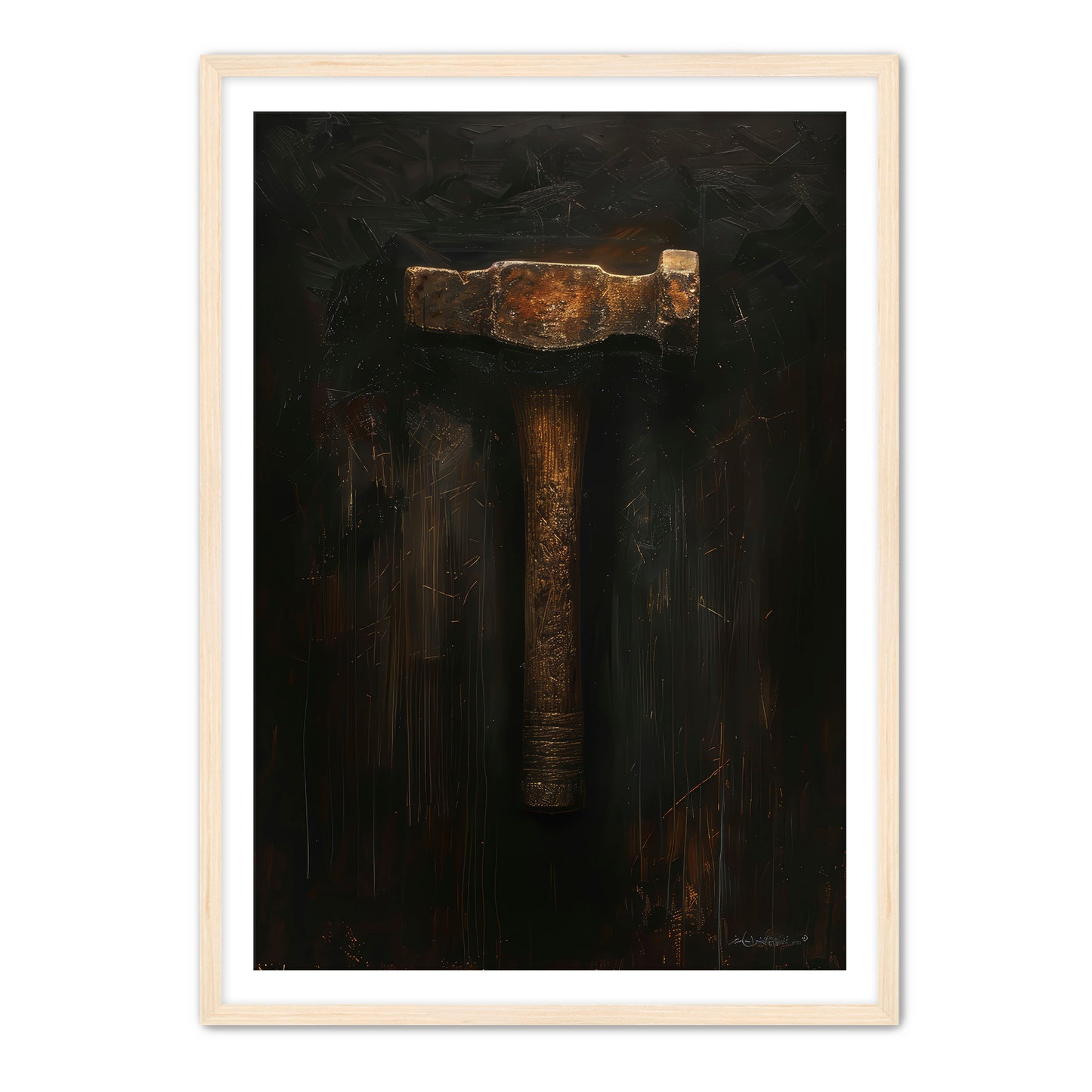 Rustic Hammer  Wall Art