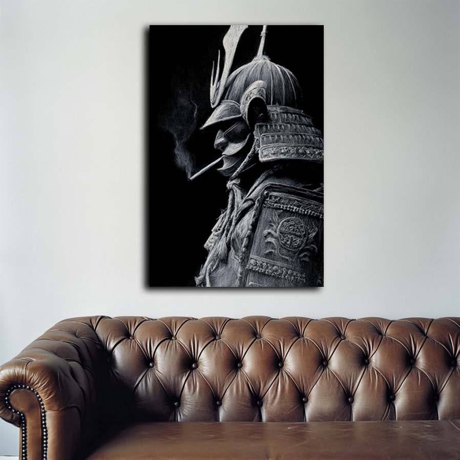 Samurai Smoking Wall Art