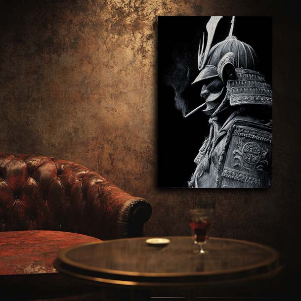 Samurai Smoking Wall Art