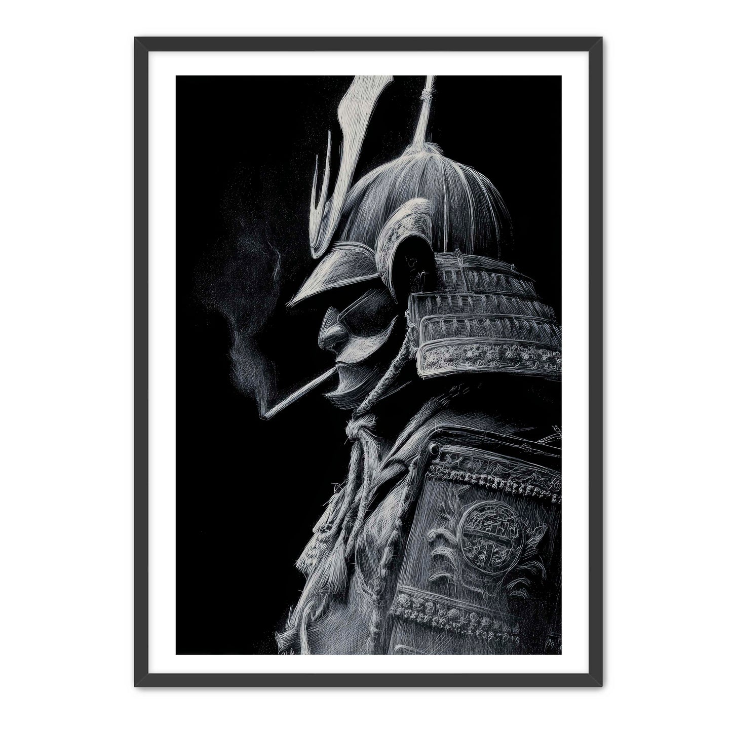 Samurai Smoking Wall Art