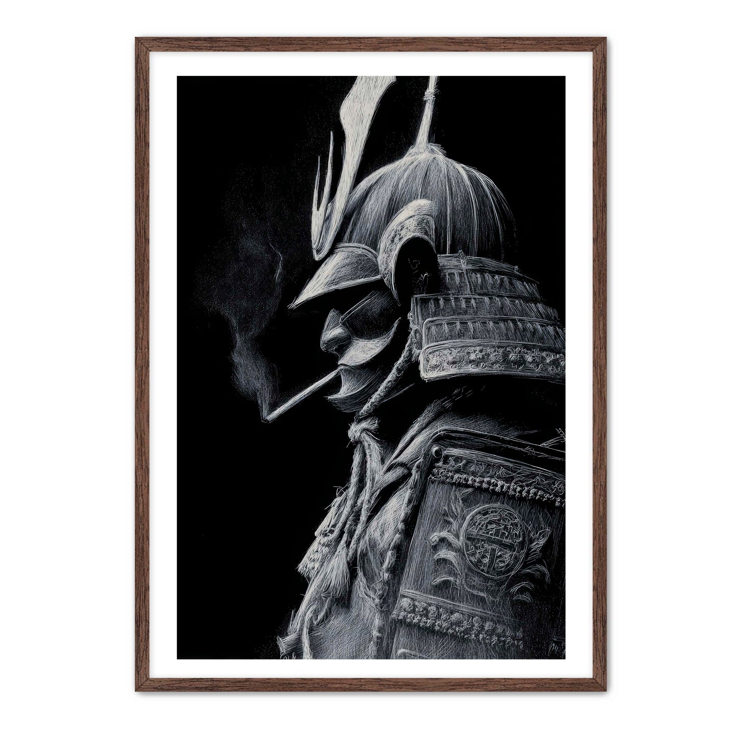 Samurai Smoking Wall Art