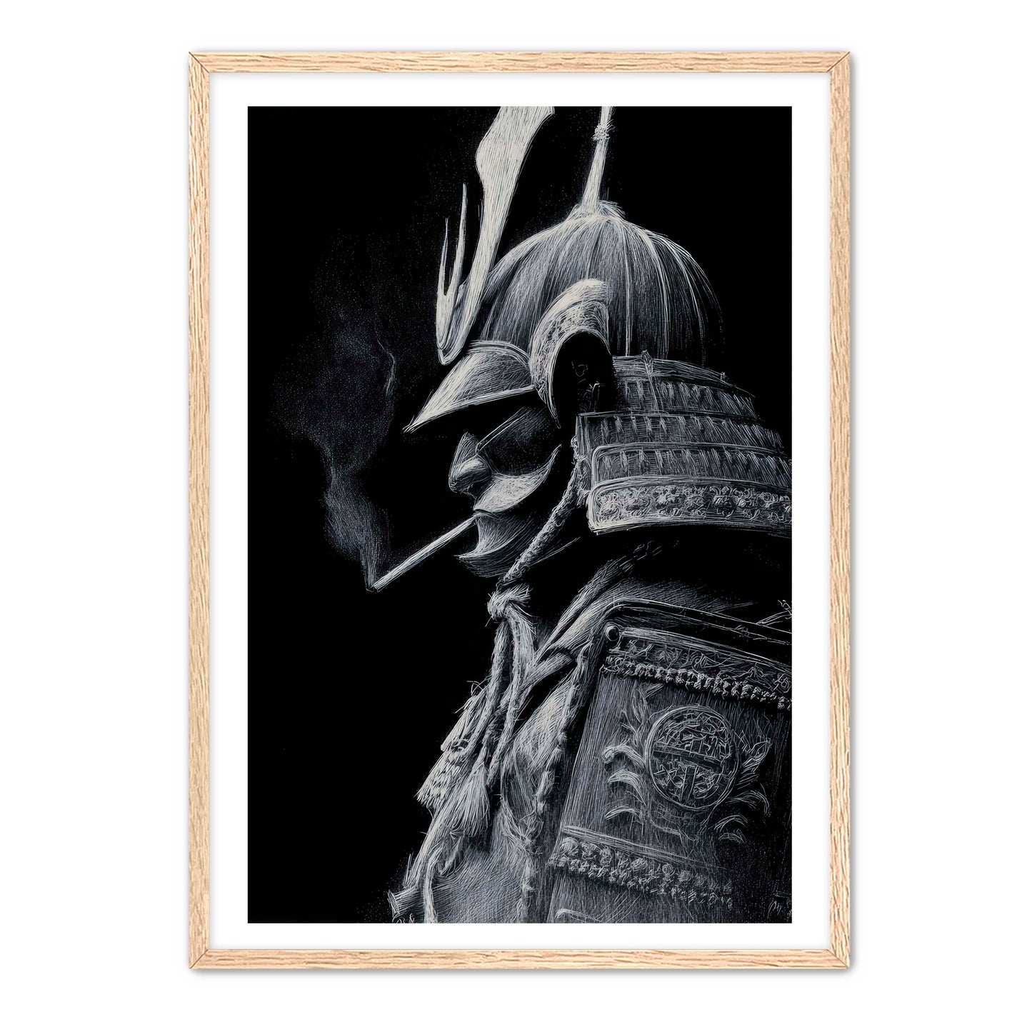 Samurai Smoking Wall Art