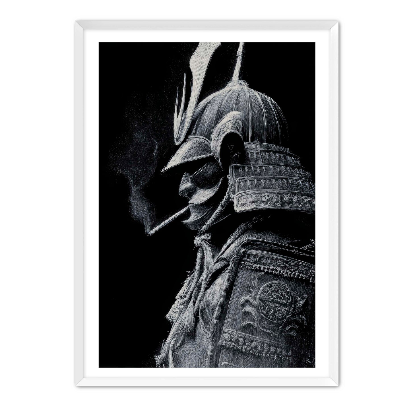 Samurai Smoking Wall Art
