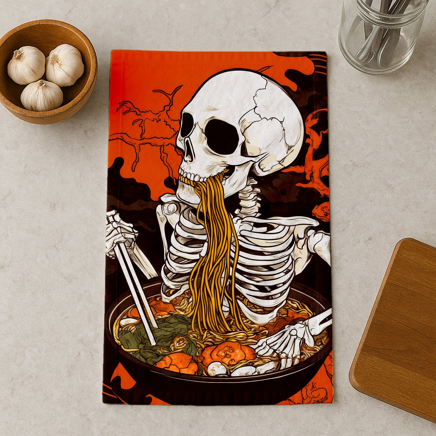 Skeleton Noodle Feast Kitchen Towel