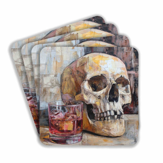 Skull And Drink Coasters
