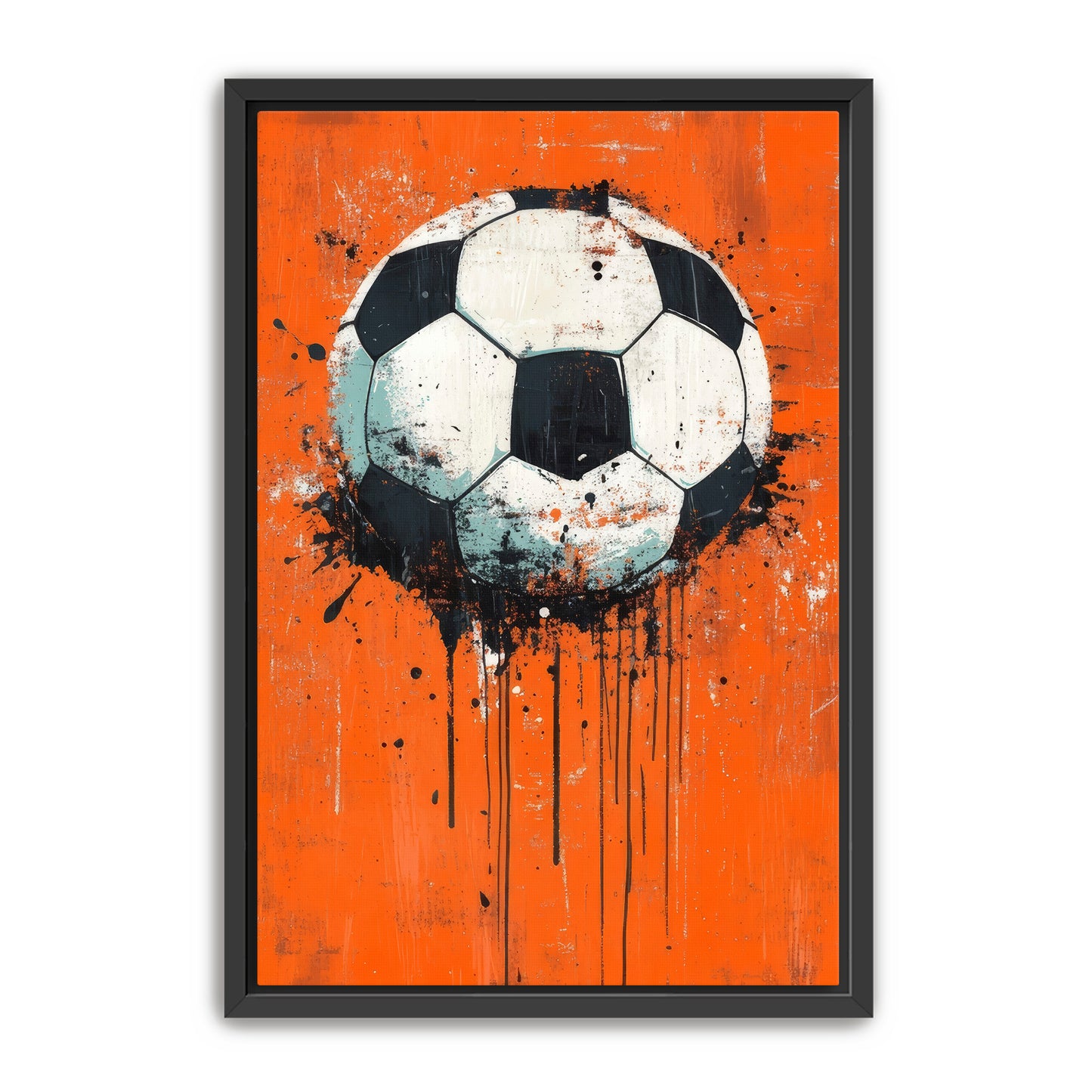 Soccer Drip Wall Art