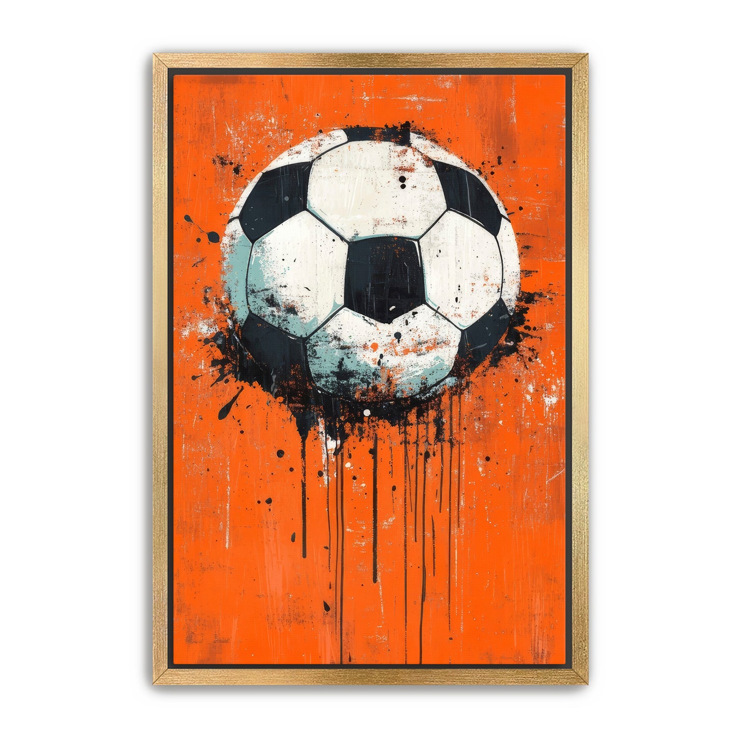 Soccer Drip Wall Art