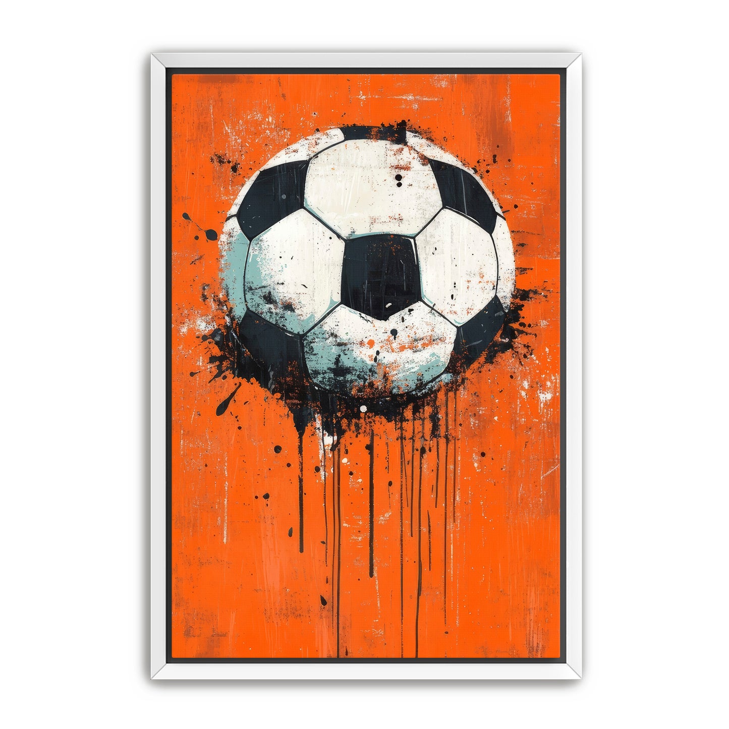 Soccer Drip Wall Art