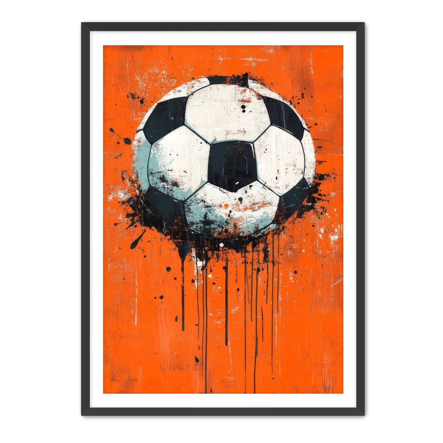 Soccer Drip Wall Art
