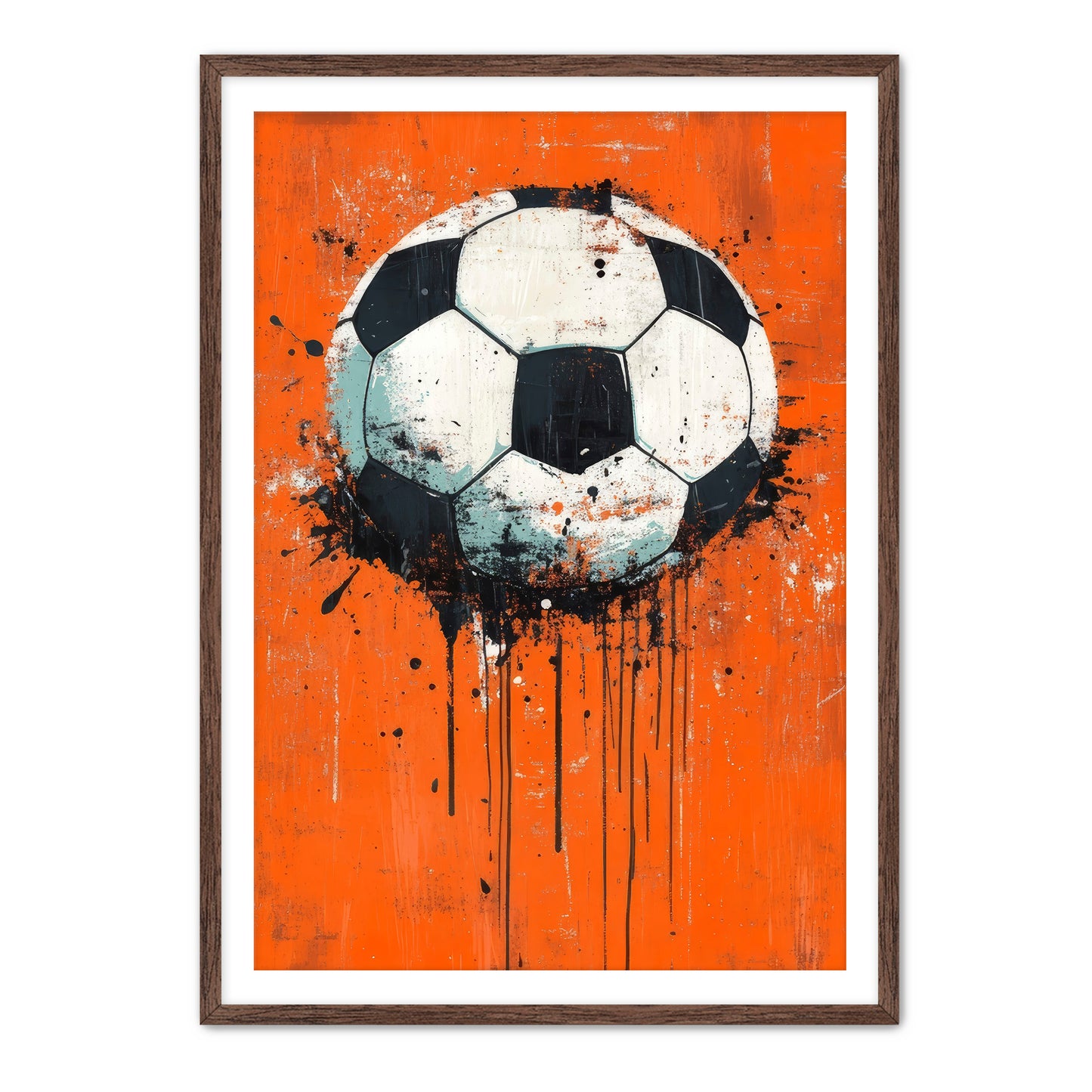 Soccer Drip Wall Art