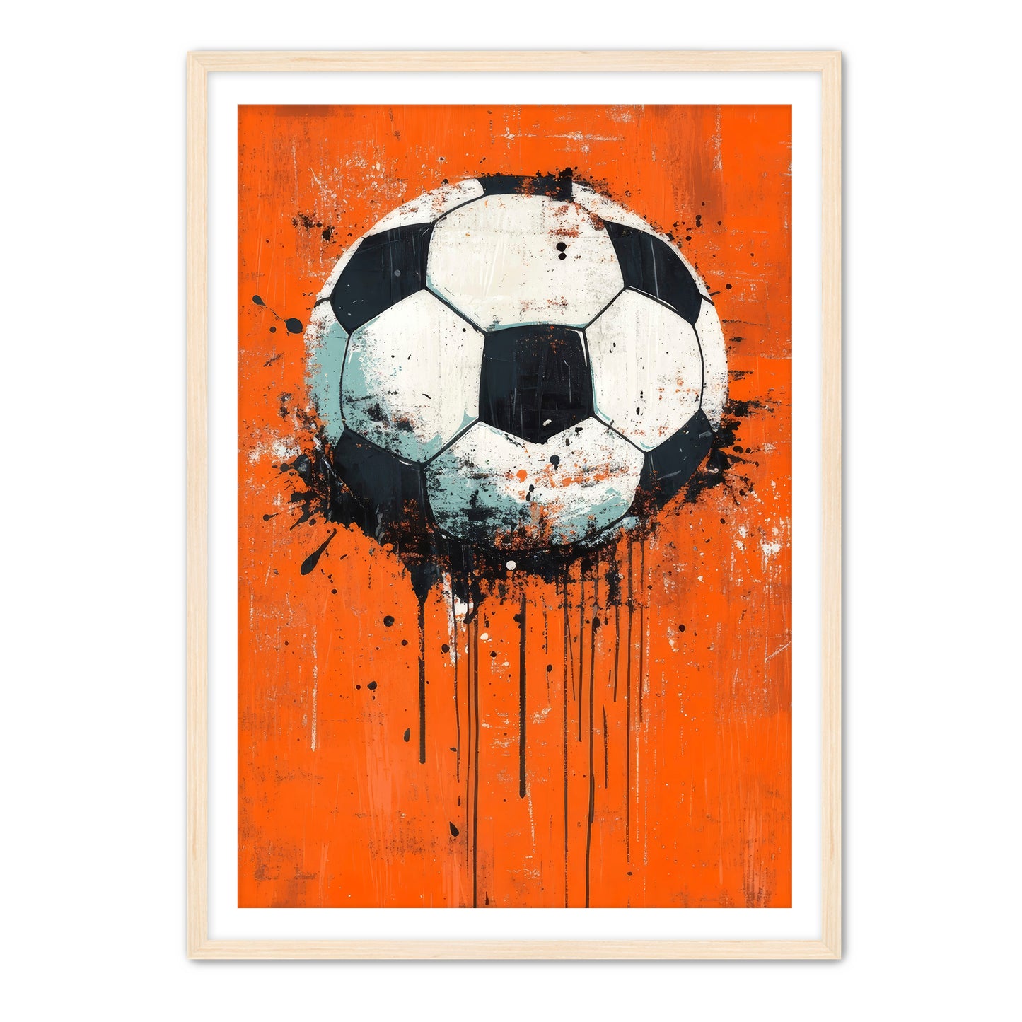 Soccer Drip Wall Art