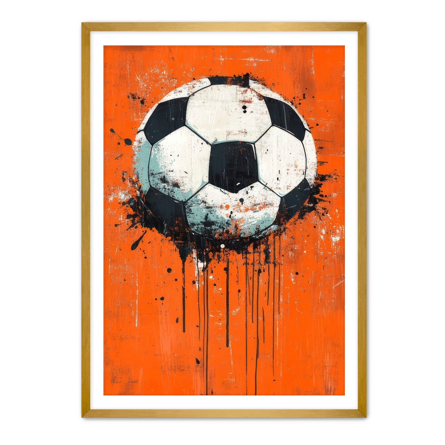 Soccer Drip Wall Art