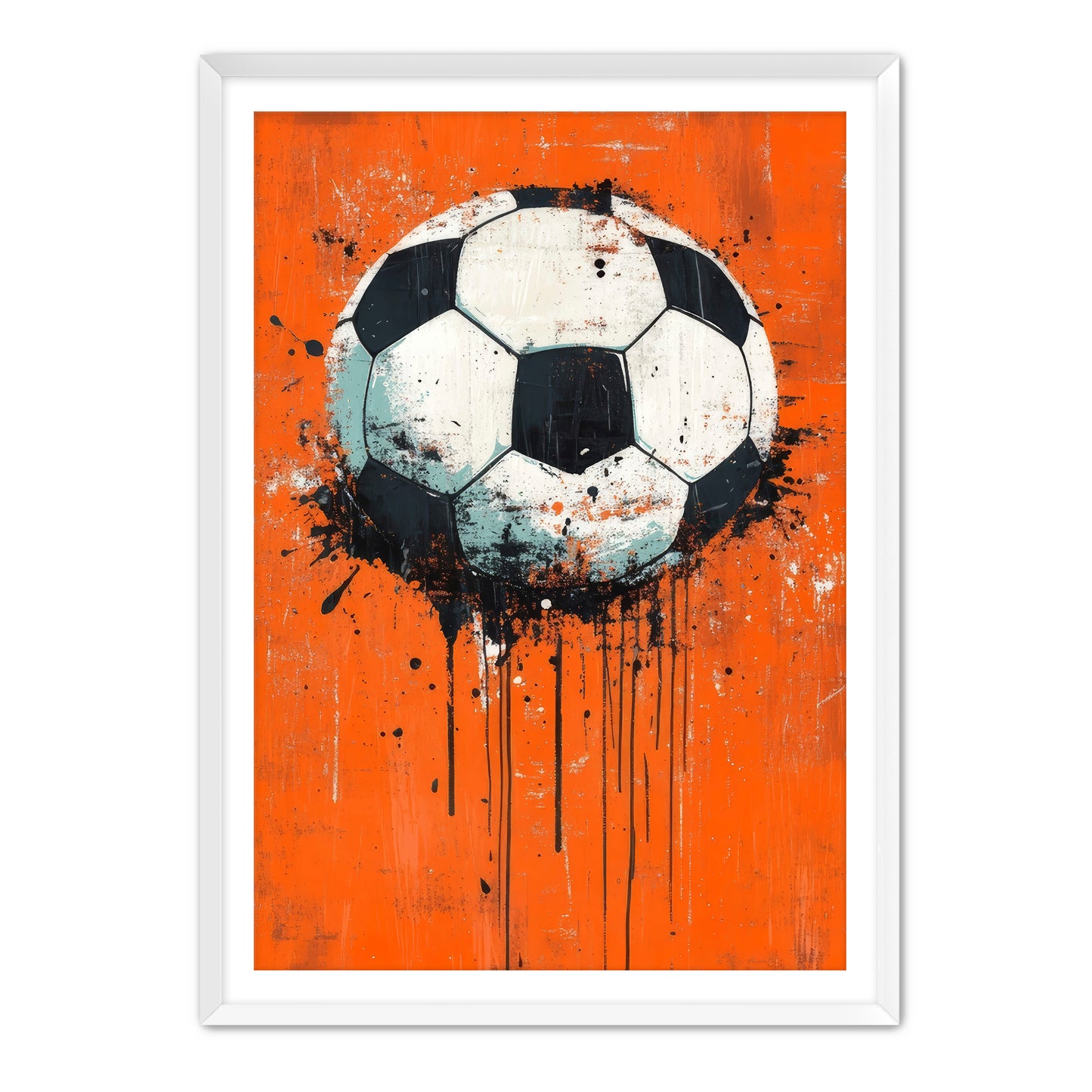 Soccer Drip Wall Art