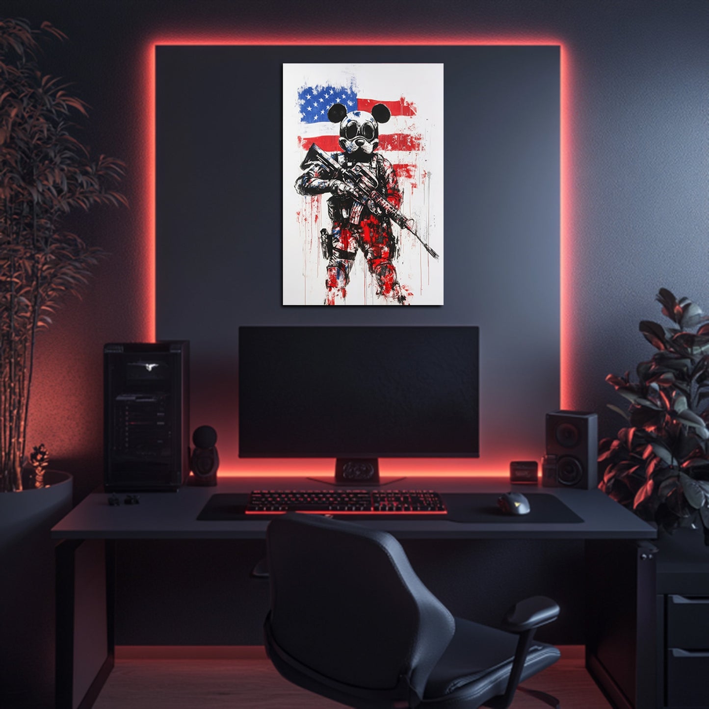 Soldier Mouse Stands Guard Wall Art