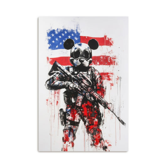 Soldier Mouse Stands Guard Wall Art