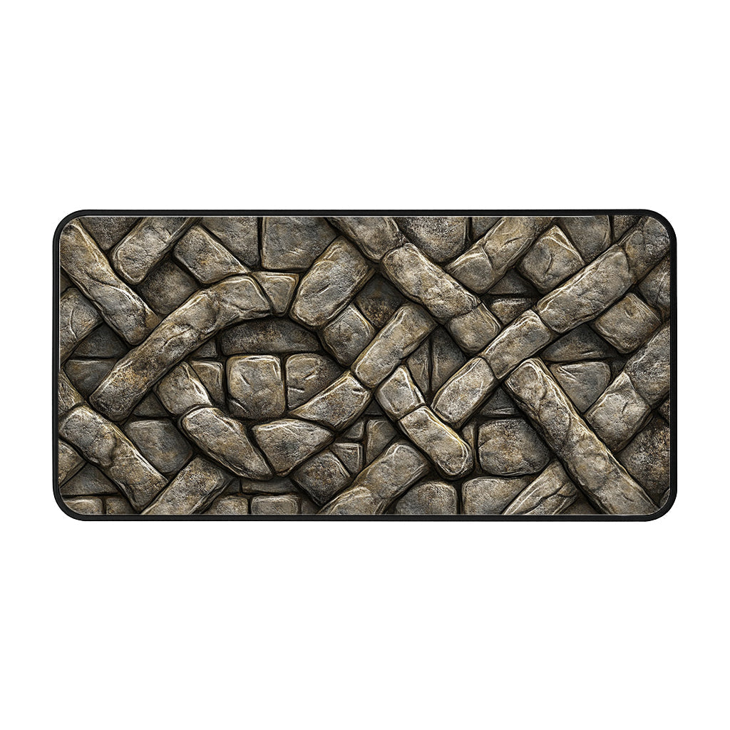 Stone Interweave Pattern Desk Mat