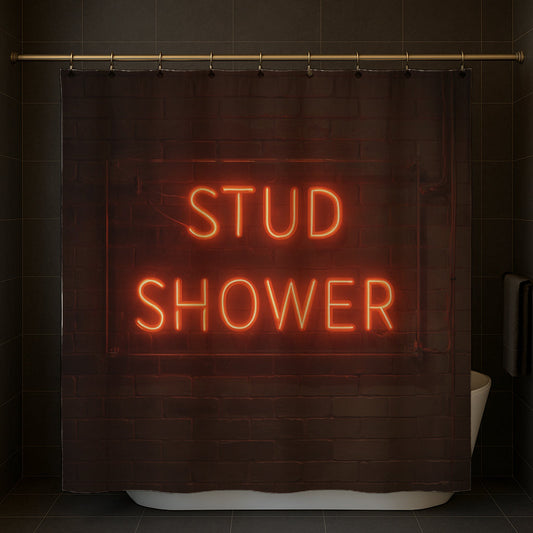 Stud Shower Sign Shower Curtain