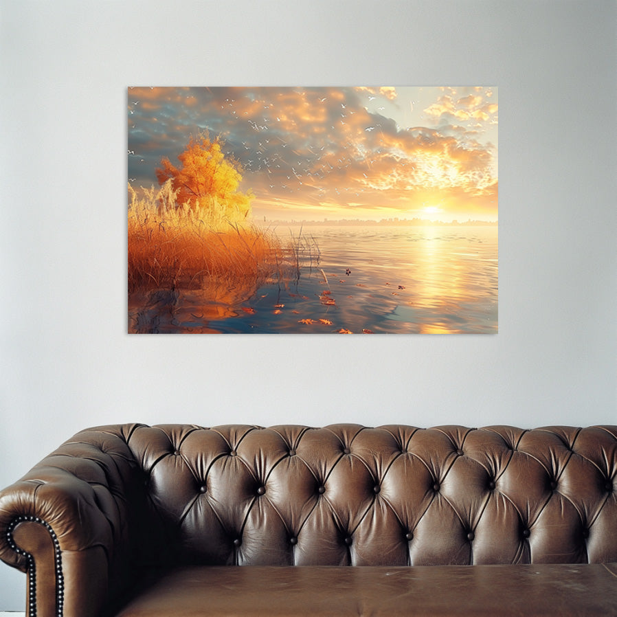 Sunrise Lake Wall Art