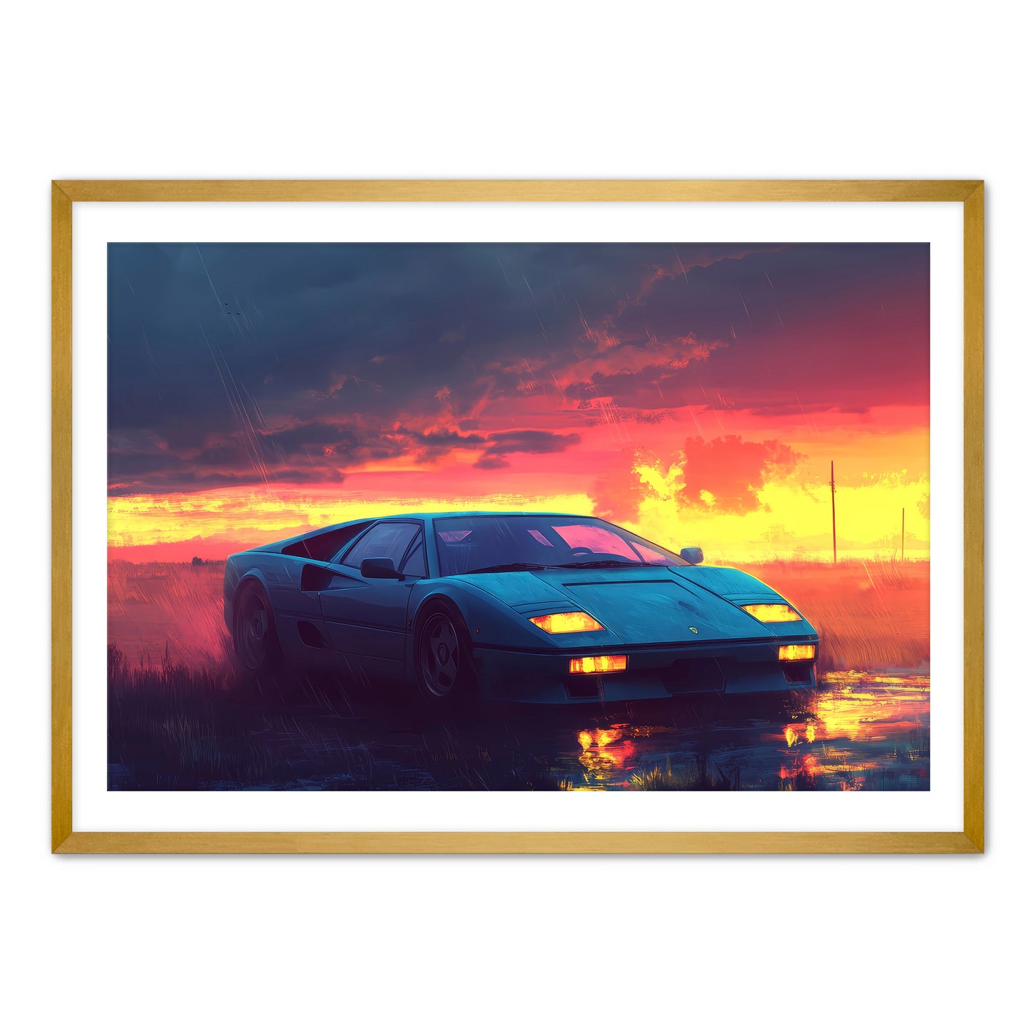 Sunset Parking Wall Art