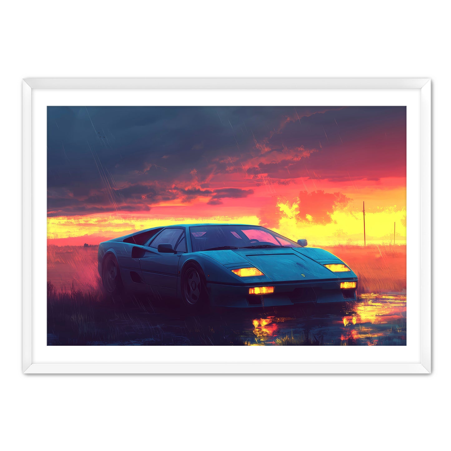 Sunset Parking Wall Art