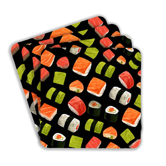Sushi Pattern Bliss Coasters