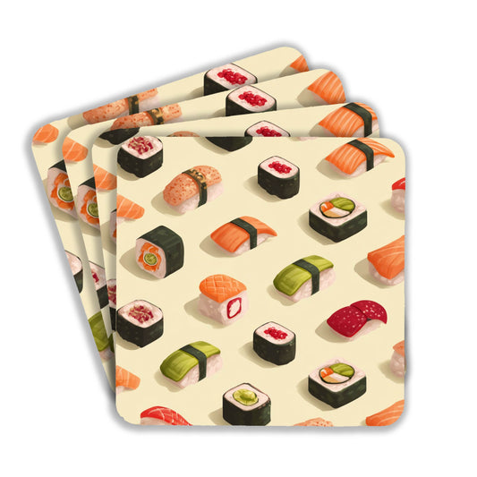 Sushi Variety Pattern Coasters