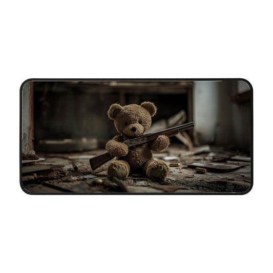 Teddy Bear Guarding Desk Mat