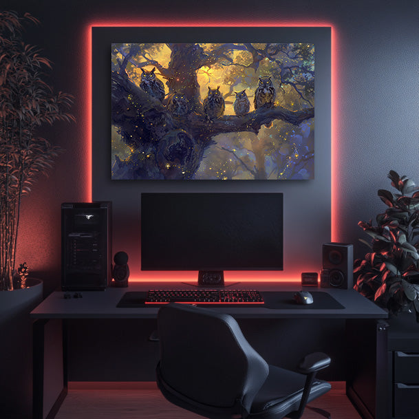 Twilight Owls Wall Art