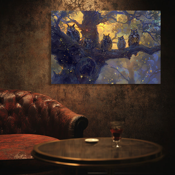 Twilight Owls Wall Art