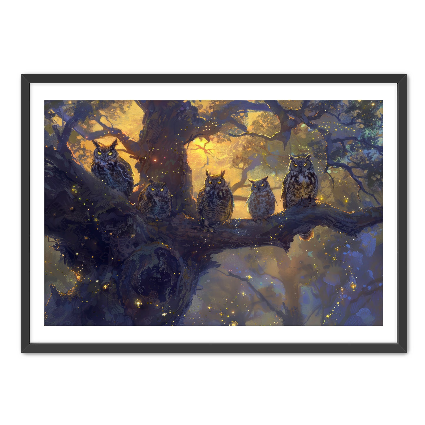 Twilight Owls Wall Art